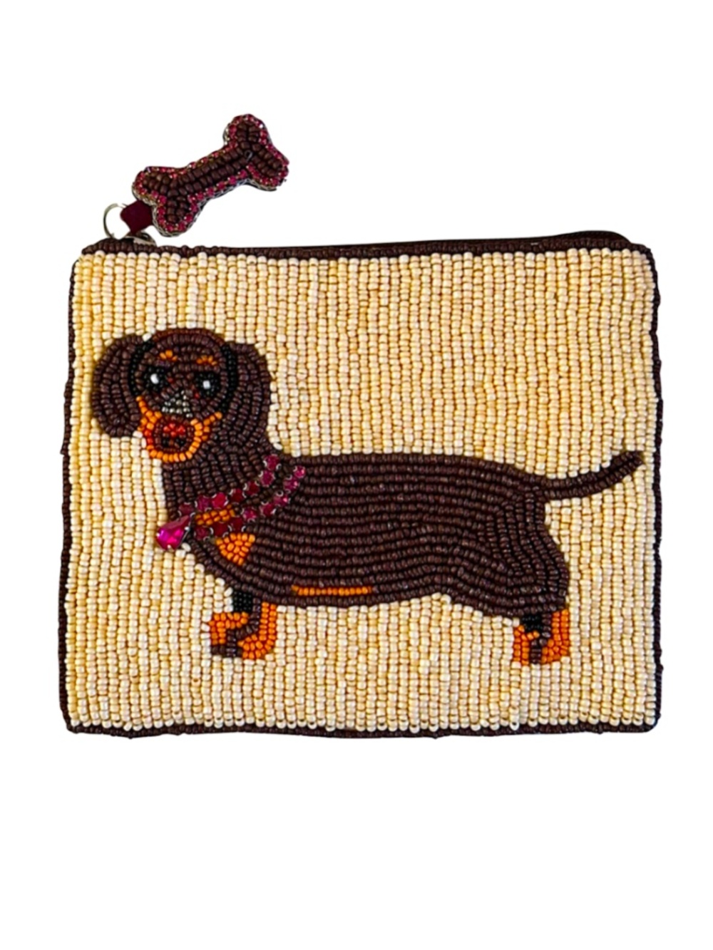 Dachshund Coin Purse, Dog Beaded Bag Lily Posh